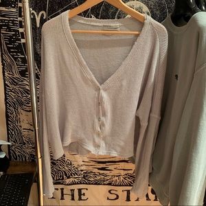 Urban Outfitters long sleeve thermal button up top